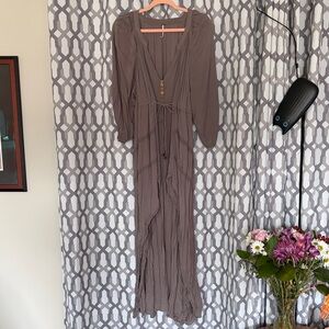 Free People Taupe Maxi Dress